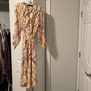 Button down multi color long dress